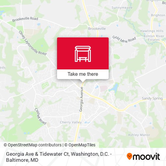 Georgia Ave & Tidewater Ct map