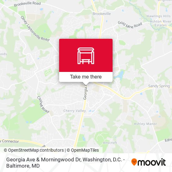 Georgia Ave & Morningwood Dr map