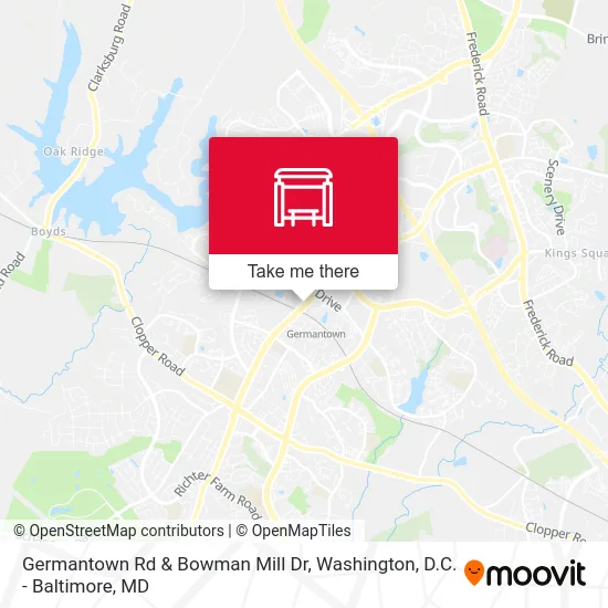 Mapa de Germantown Rd & Bowman Mill Dr