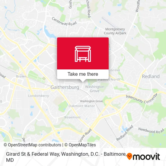 Girard St & Federal Way map