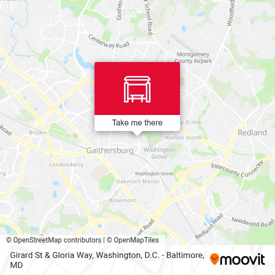 Girard St & Gloria Way map