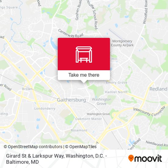 Girard St & Larkspur Way map