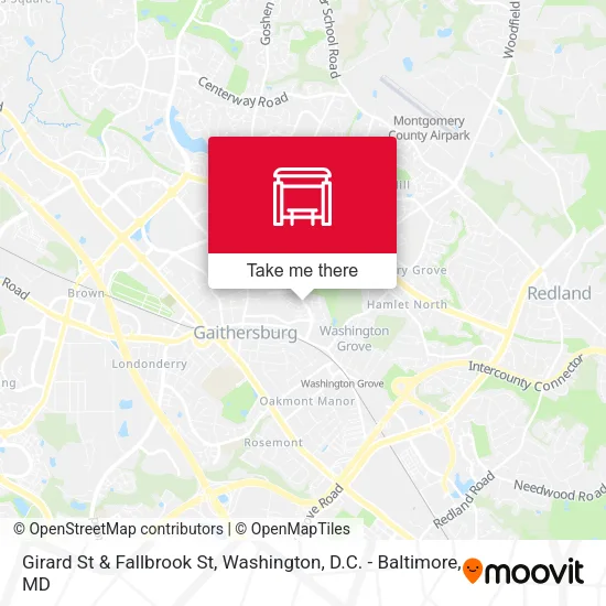 Girard St & Fallbrook St map