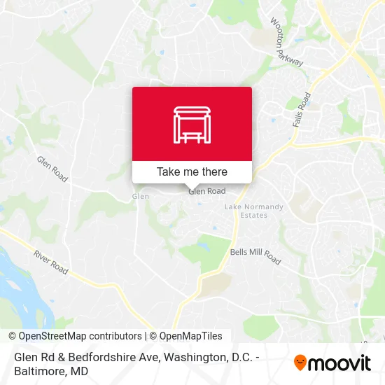 Glen Rd & Bedfordshire Ave map