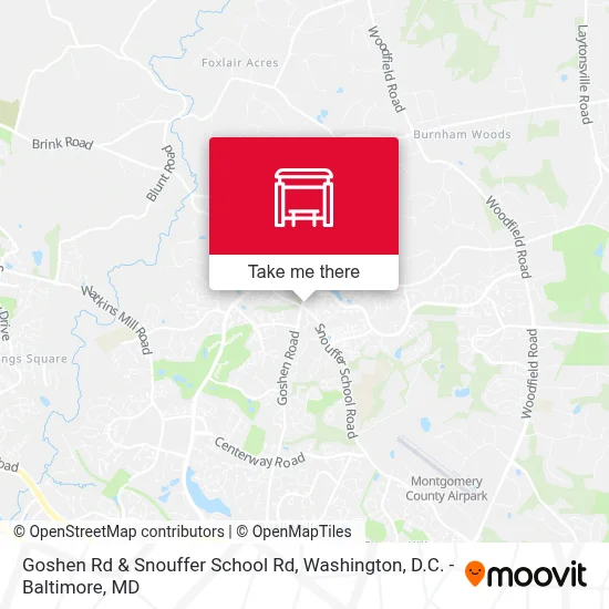Goshen Rd & Snouffer School Rd map
