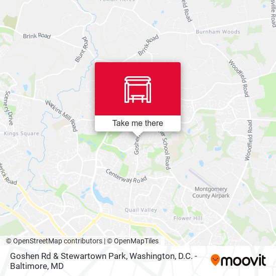 Goshen Rd & Stewartown Park map