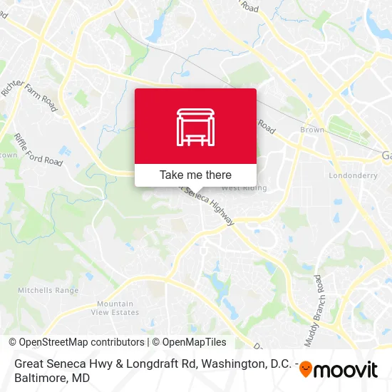 Great Seneca Hwy & Longdraft Rd map