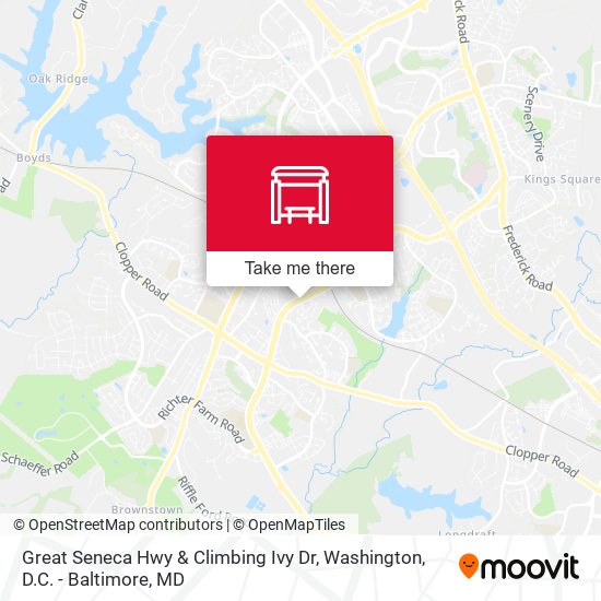 Mapa de Great Seneca Hwy & Climbing Ivy Dr