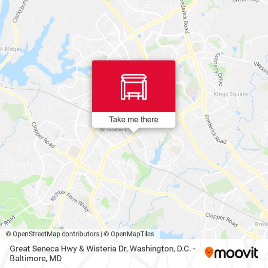 Great Seneca Hwy & Wisteria Dr map