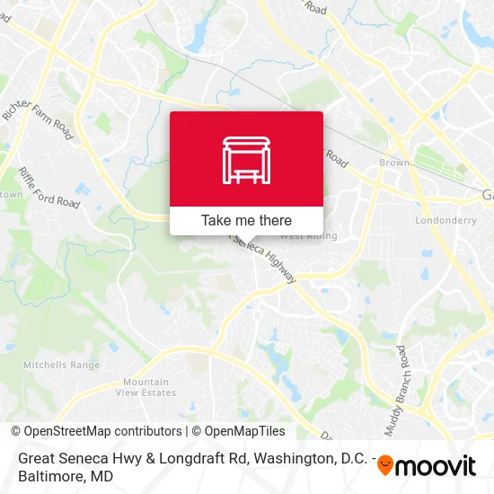 Great Seneca Hwy & Longdraft Rd map