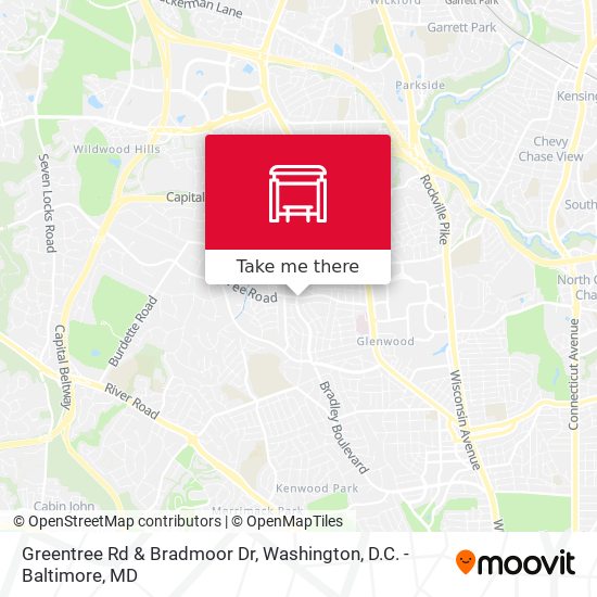 Greentree Rd & Bradmoor Dr map