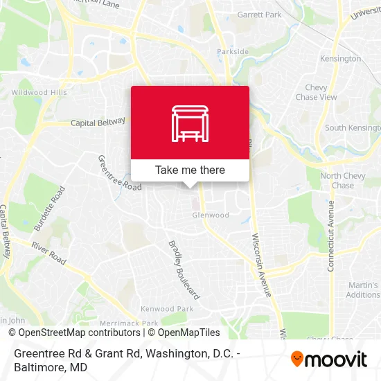 Greentree Rd & Grant Rd map