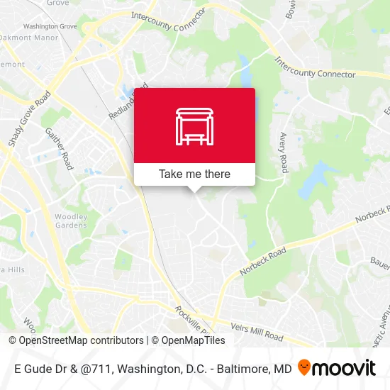 E Gude Dr & @711 map