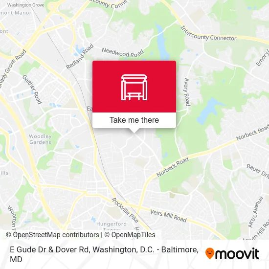 Mapa de E Gude Dr & Dover Rd