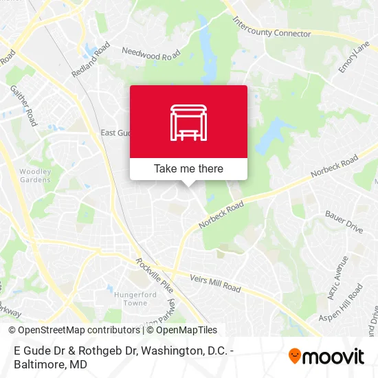 E Gude Dr & Rothgeb Dr map