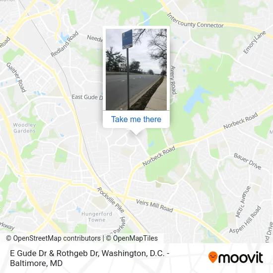 E Gude Dr & Rothgeb Dr map