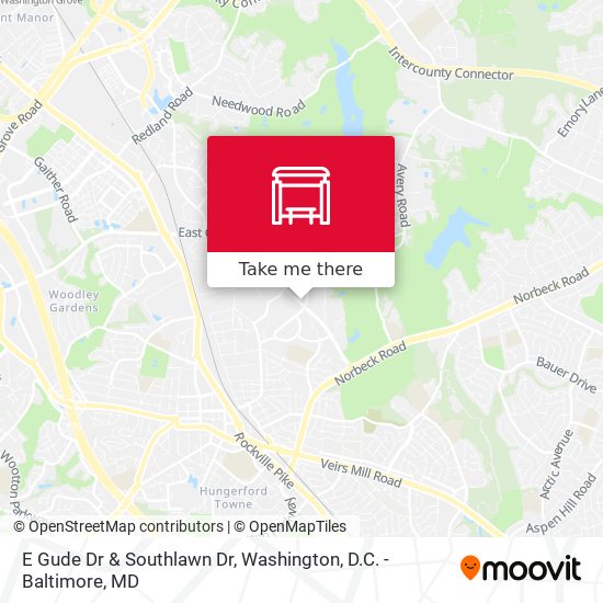 E Gude Dr & Southlawn Dr map