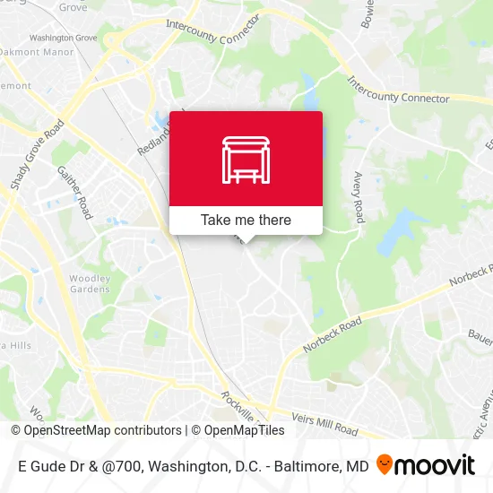 E Gude Dr & @700 map