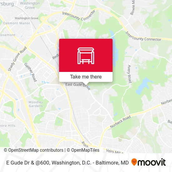 E Gude Dr & @600 map