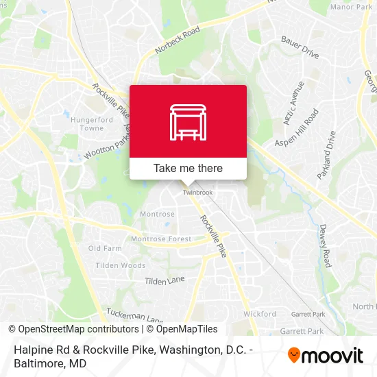Halpine Rd & Rockville Pike map
