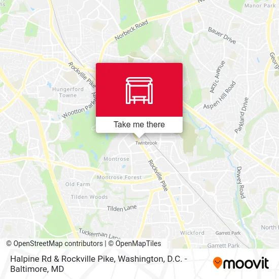 Halpine Rd & Rockville Pike map