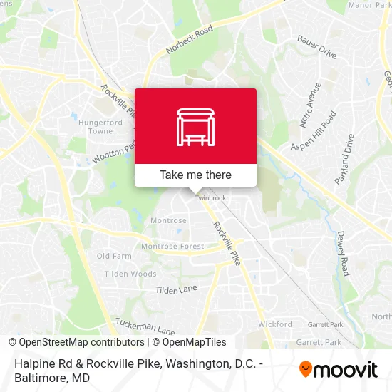 Mapa de Halpine Rd & Rockville Pike