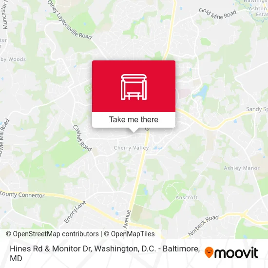 Hines Rd & Monitor Dr map