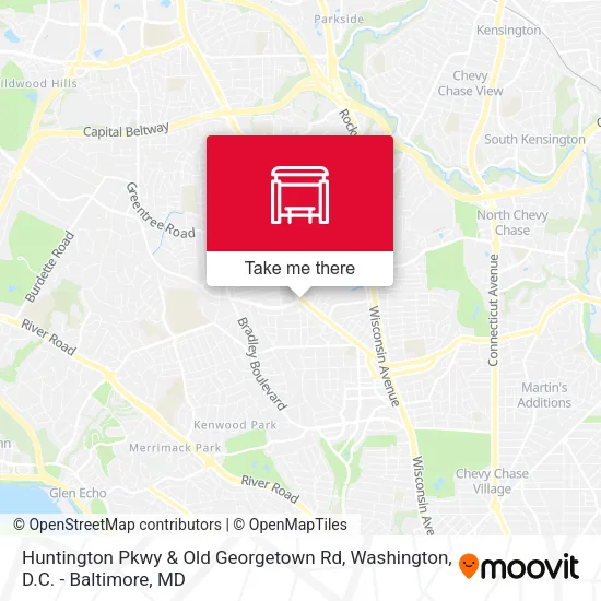 Huntington Pkwy & Old Georgetown Rd map