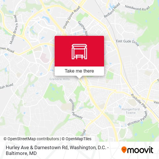 Hurley Ave & Darnestown Rd map