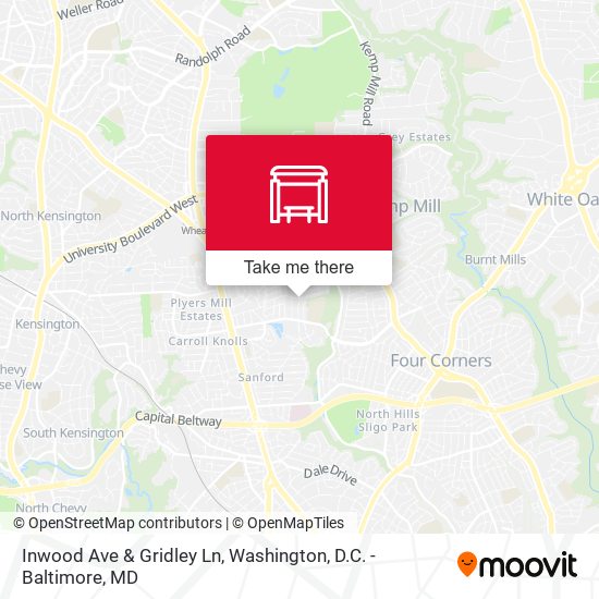 Mapa de Inwood Ave & Gridley Ln