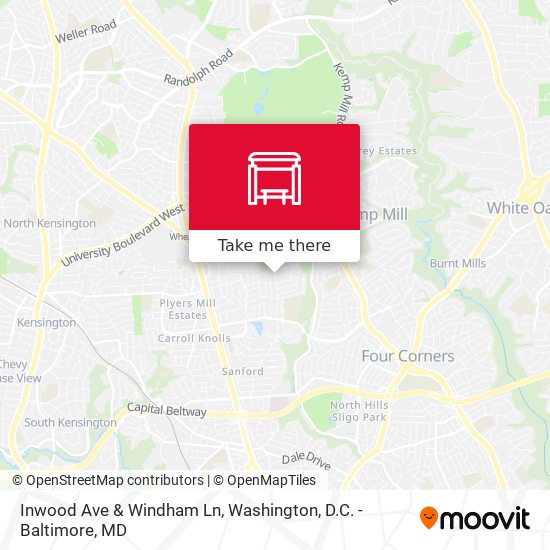 Inwood Ave & Windham Ln map