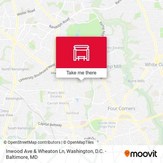 Mapa de Inwood Ave & Wheaton Ln
