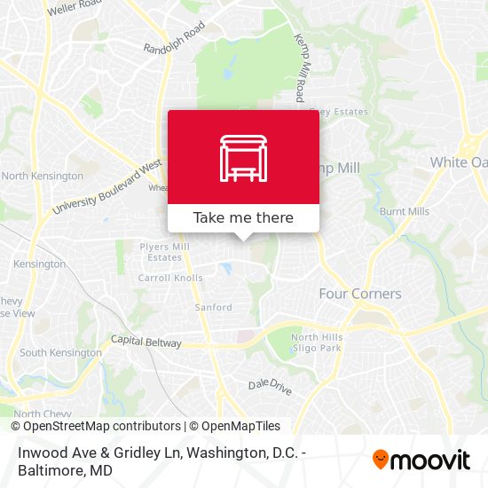 Inwood Ave & Gridley Ln map