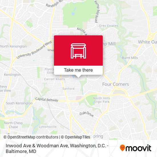 Inwood Ave & Woodman Ave map