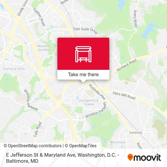 E Jefferson St & Maryland Ave map