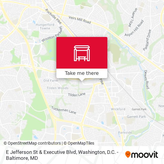 E Jefferson St & Executive Blvd map