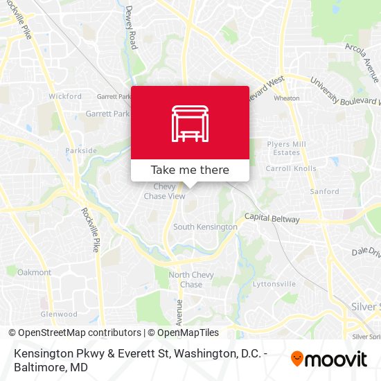 Kensington Pkwy & Everett St map