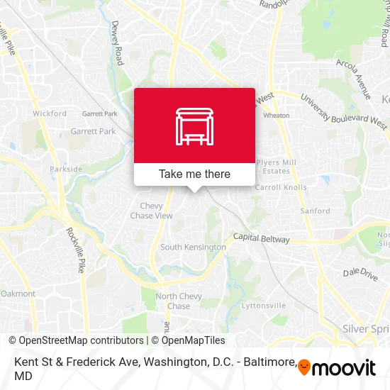 Kent St & Frederick Ave map