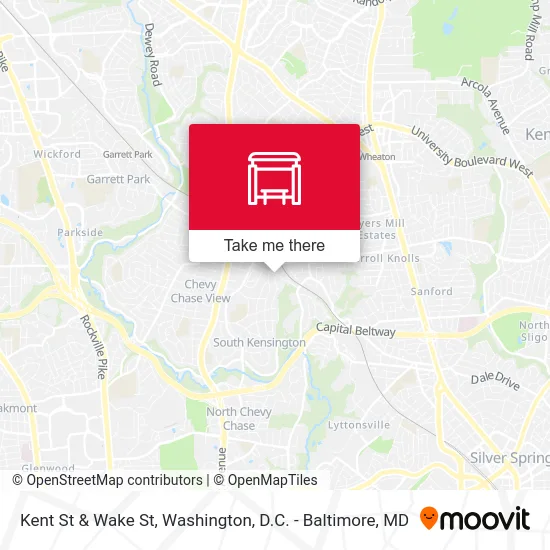 Kent St & Wake St map