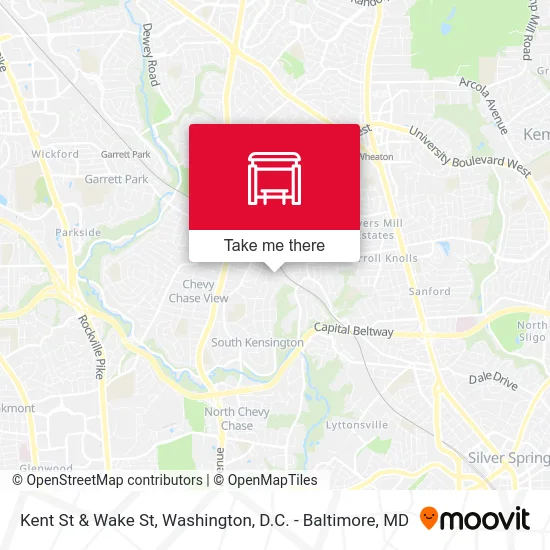 Kent St & Wake St map