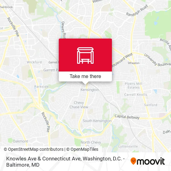Knowles Ave & Connecticut Ave map