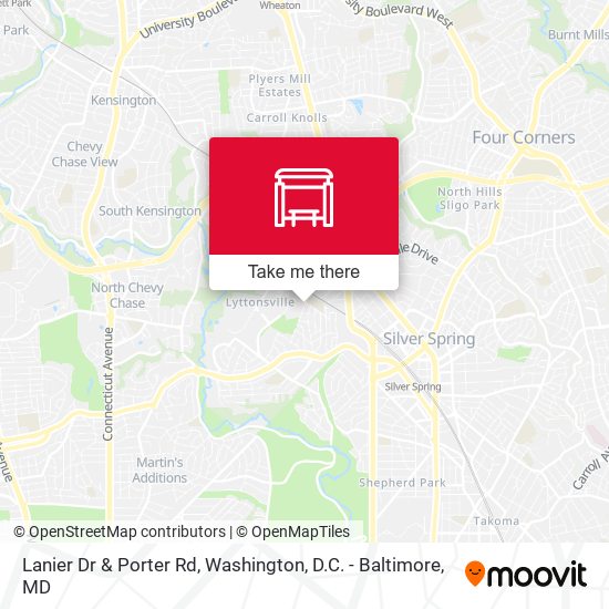 Lanier Dr & Porter Rd map