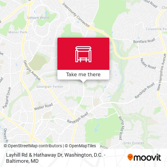 Layhill Rd & Hathaway Dr map