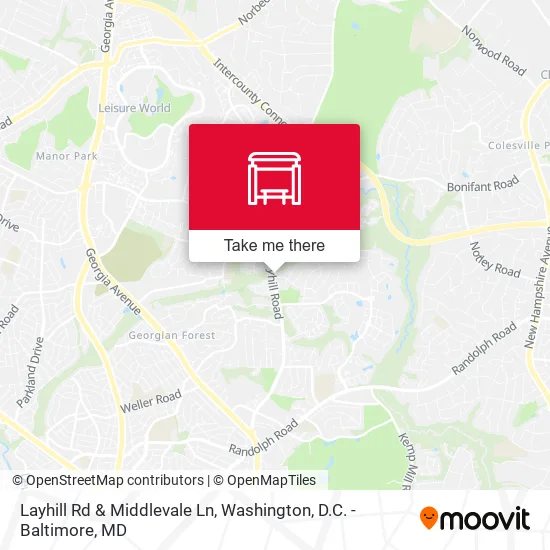 Layhill Rd & Middlevale Ln map