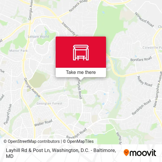 Layhill Rd & Post Ln map