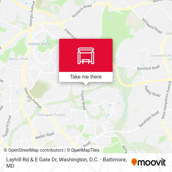 Layhill Rd & E Gate Dr map