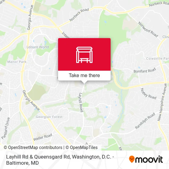 Layhill Rd & Queensgard Rd map