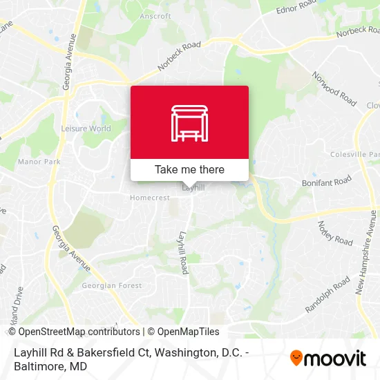 Layhill Rd & Bakersfield Ct map
