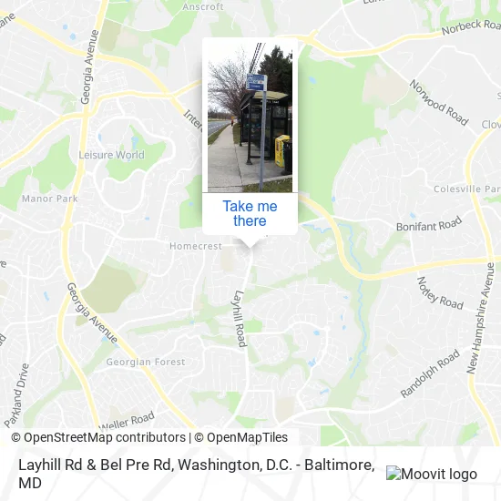 Mapa de Layhill Rd & Bel Pre Rd