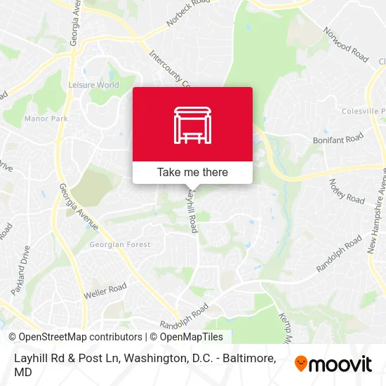 Layhill Rd & Post Ln map